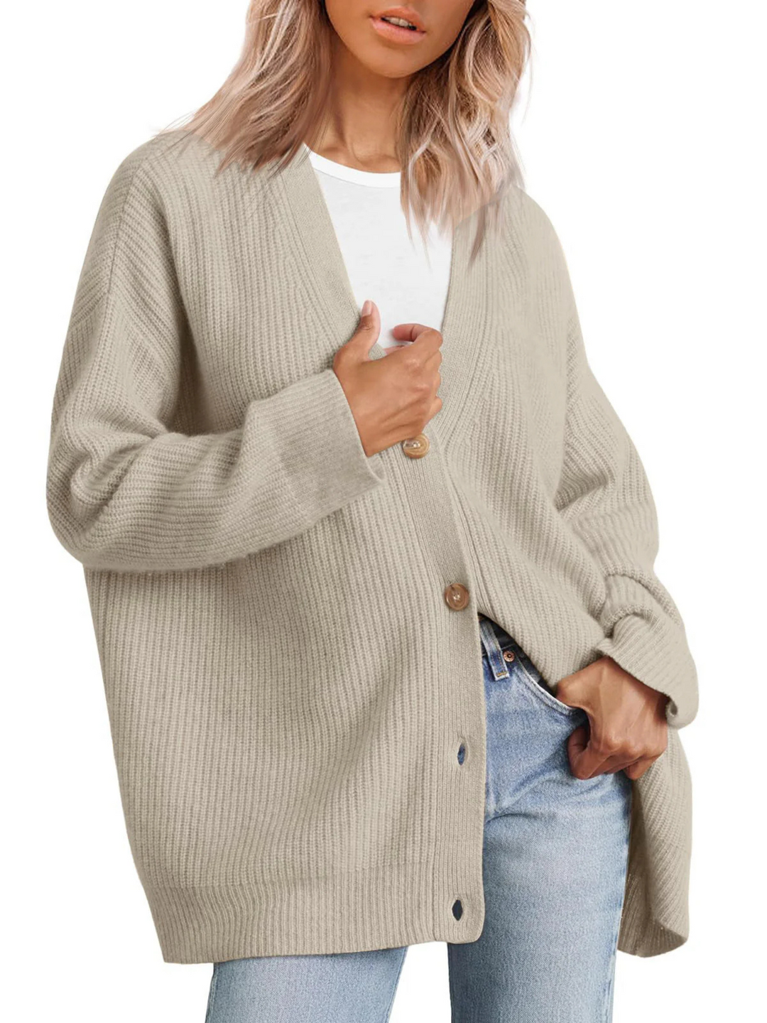 Drune | Cardigan für Frauen, Oversized - Leichte Passform