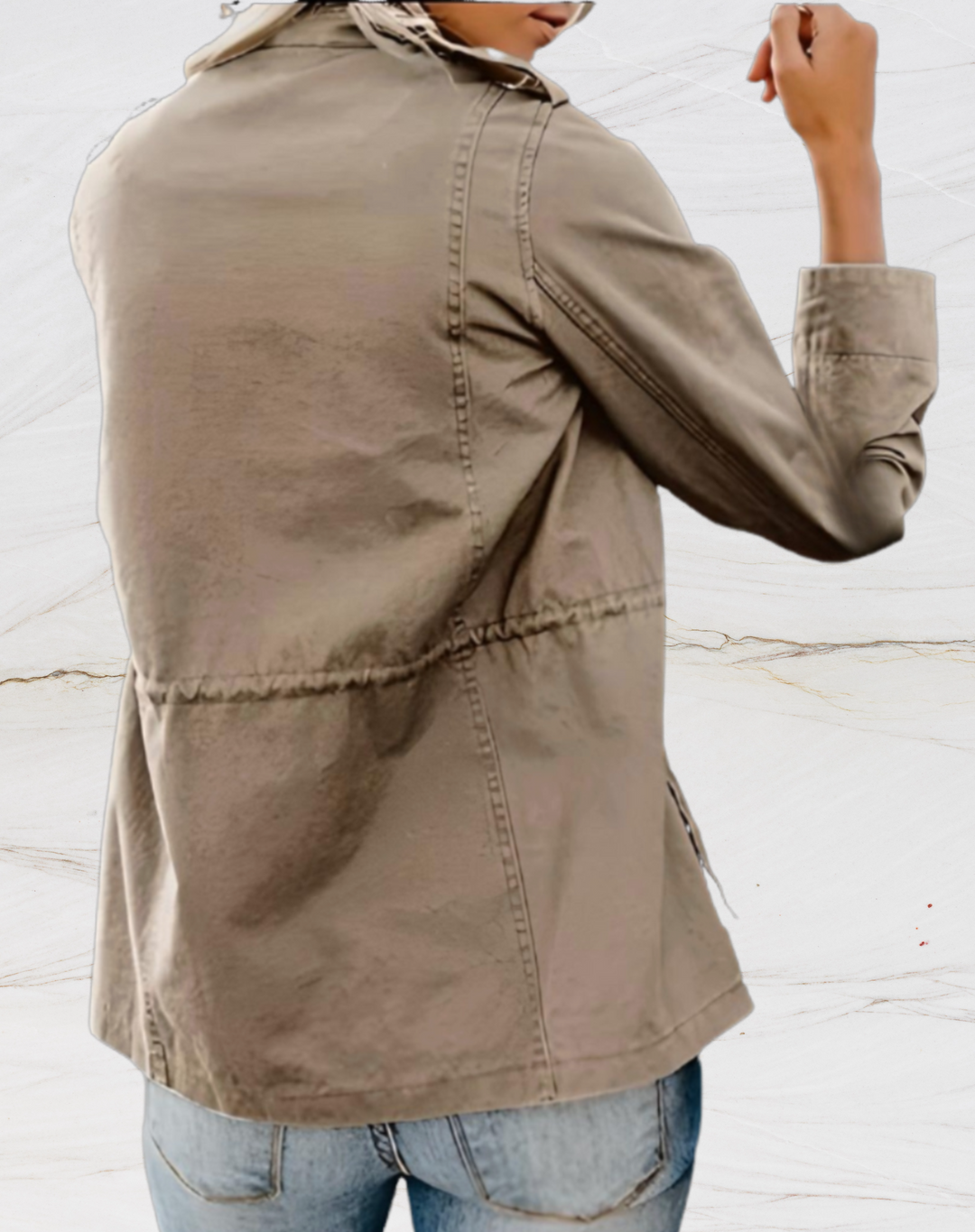 Drune | Jacke Reißverschluss Taschen Parka Jacke Damenjacken