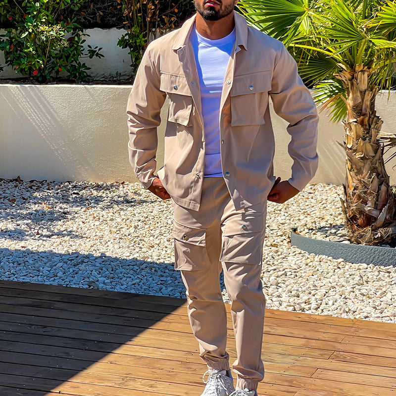 Drune | Satz Slim Fit Button up Zweiteiliges Satz