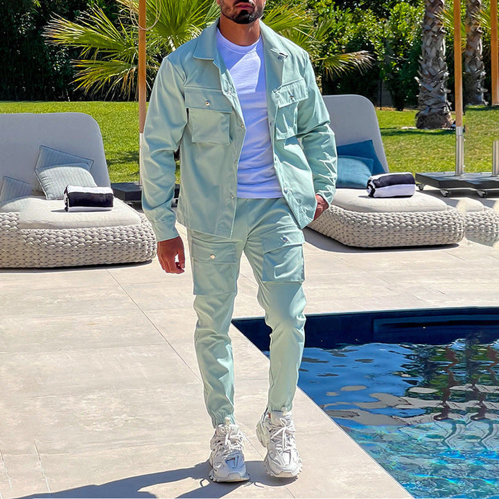 Drune | Satz Slim Fit Button up Zweiteiliges Satz