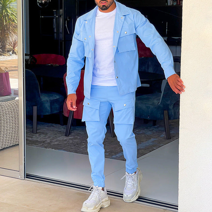 Drune | Satz Slim Fit Button up Zweiteiliges Satz