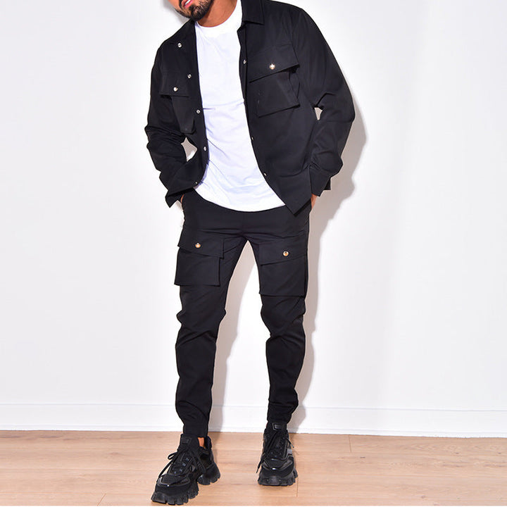 Drune | Satz Slim Fit Button up Zweiteiliges Satz