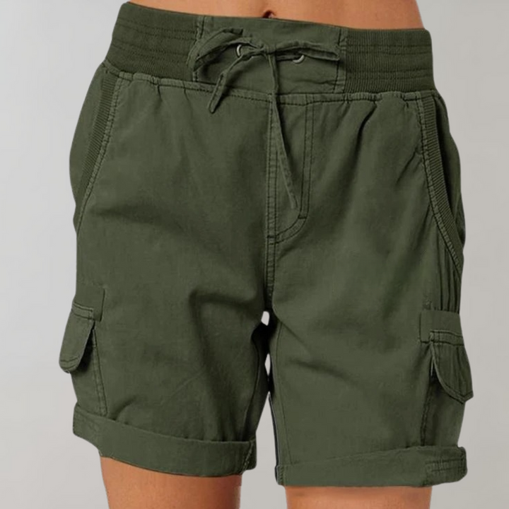 Drune | Kurze Hose Lässige Damenhose Mit Kordel Und Hoher Taille Für Draußen