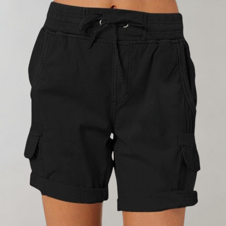 Drune | Kurze Hose Lässige Damenhose Mit Kordel Und Hoher Taille Für Draußen