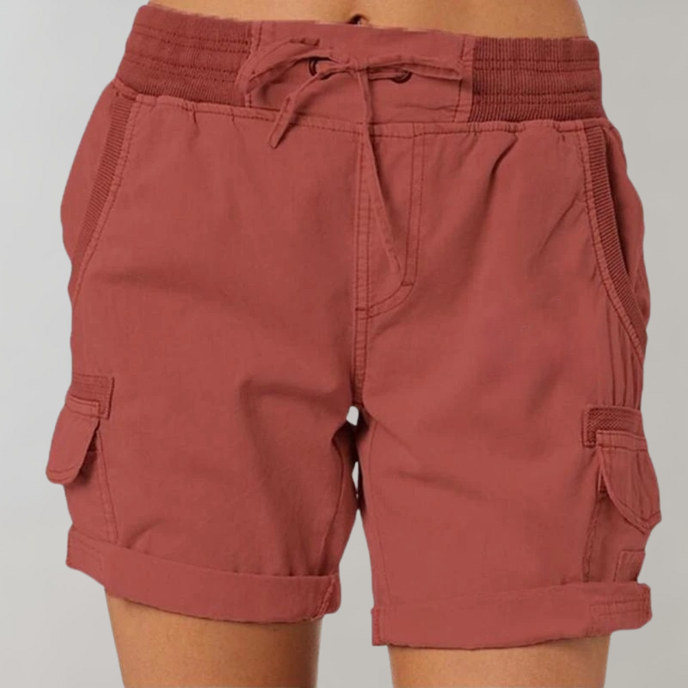 Drune | Kurze Hose Lässige Damenhose Mit Kordel Und Hoher Taille Für Draußen