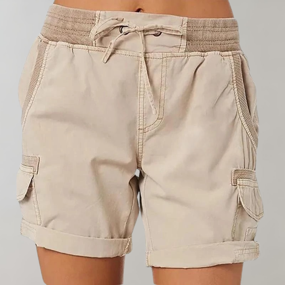 Drune | Kurze Hose Lässige Damenhose Mit Kordel Und Hoher Taille Für Draußen
