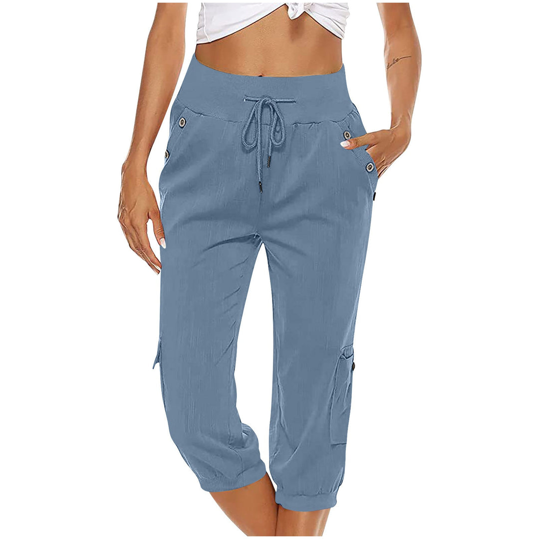 Drune | Elastischer Taillenbund Caprihose Damenbekleidung