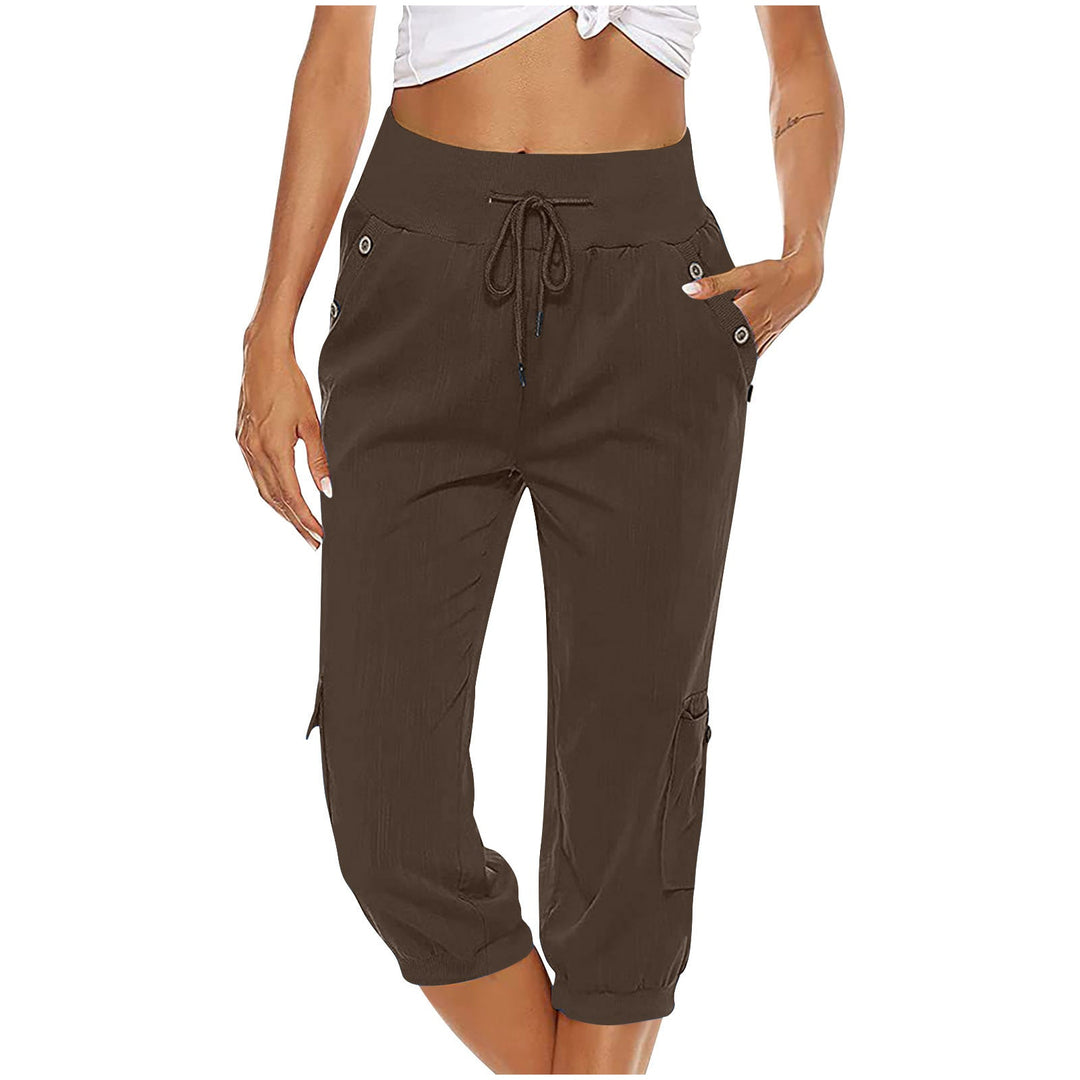 Drune | Elastischer Taillenbund Caprihose Damenbekleidung