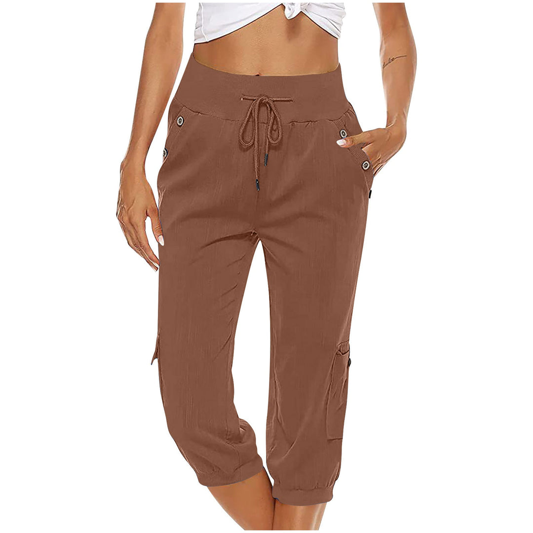 Drune | Elastischer Taillenbund Caprihose Damenbekleidung