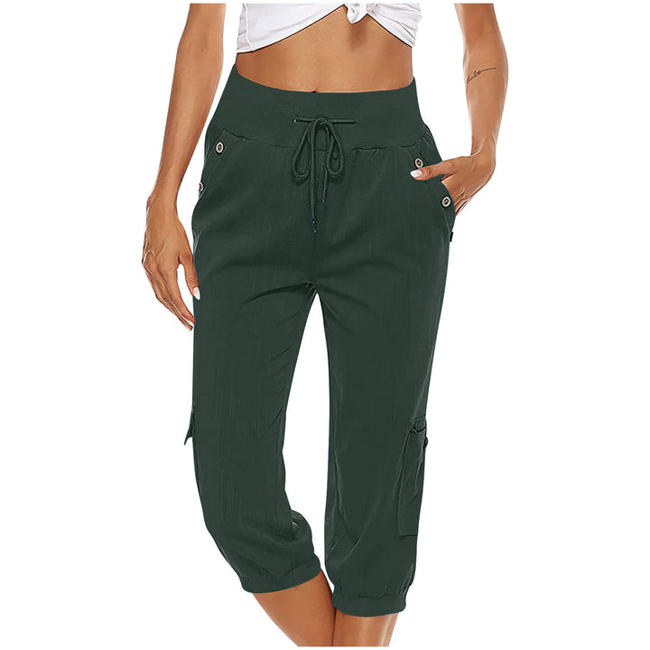 Drune | Elastischer Taillenbund Caprihose Damenbekleidung