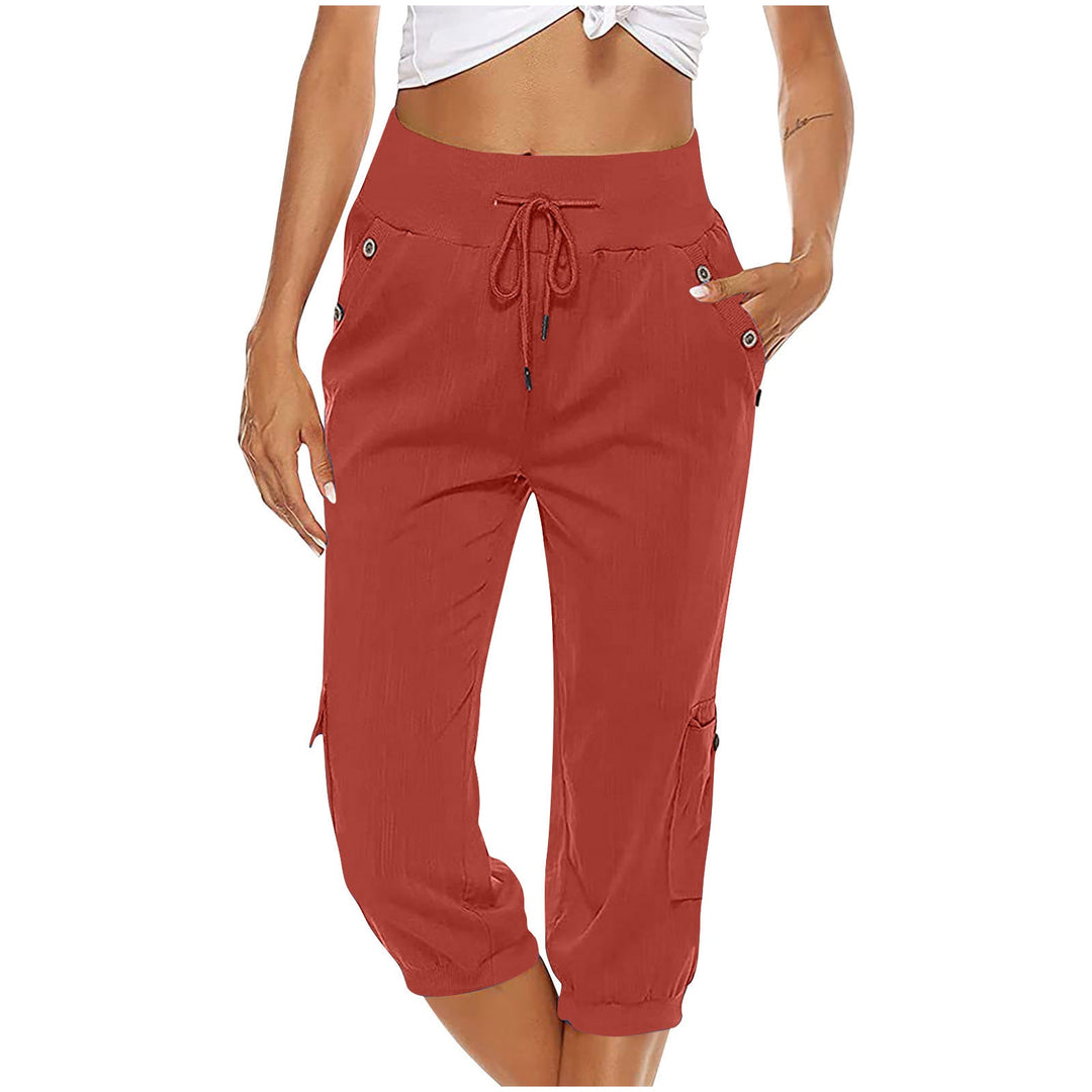 Drune | Elastischer Taillenbund Caprihose Damenbekleidung