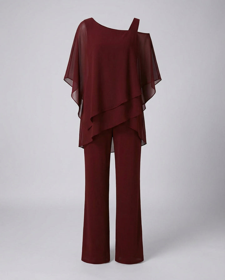 Elegantes Chiffon Abendset Damen | Drune