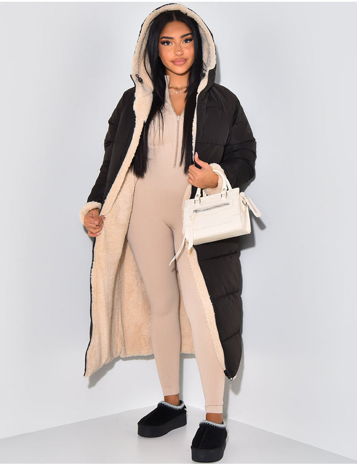 Drune | Winterjacke - luxuriöse lange Damenjacke mit Kapuze