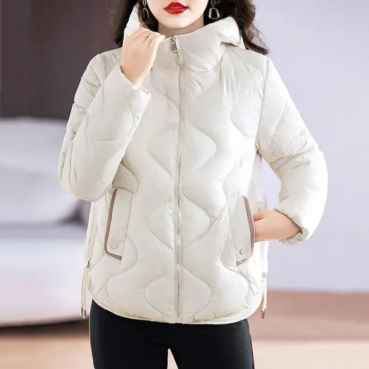 Drune | Damen Steppjacke mit Kapuze und Reißverschluss