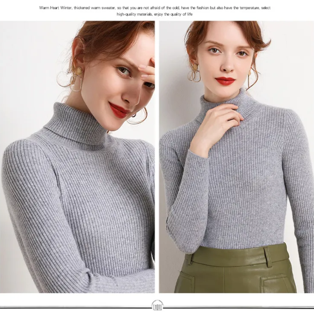 Drune | Kaschmir Rollkragenpullover für Frauen Schwarz