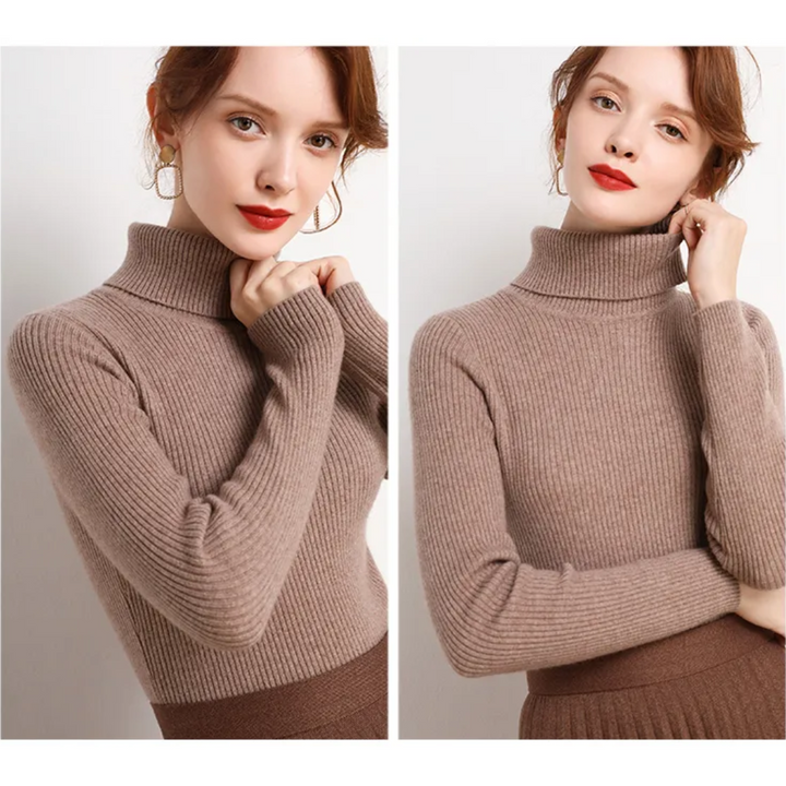 Drune | Kaschmir Rollkragenpullover für Frauen Schwarz