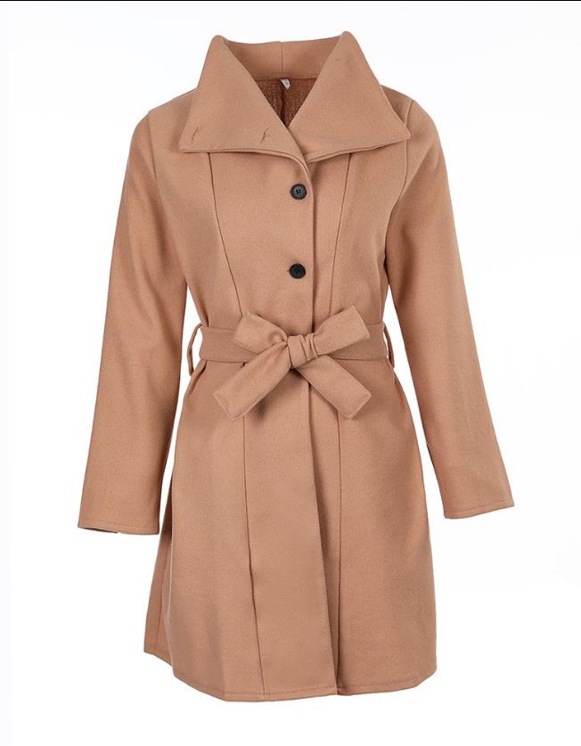 Drune Wintertrend: Eleganter Damenmantel mit Gürtel