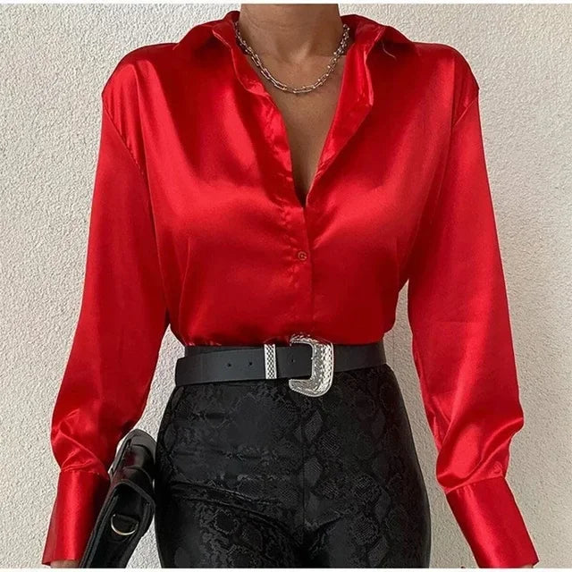 Drune | Schicke Orange Bluse