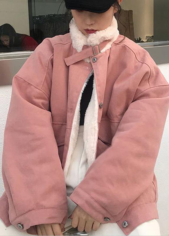 Drune | Schneejacken Stehkragen Übermantel pink Winter Parkas