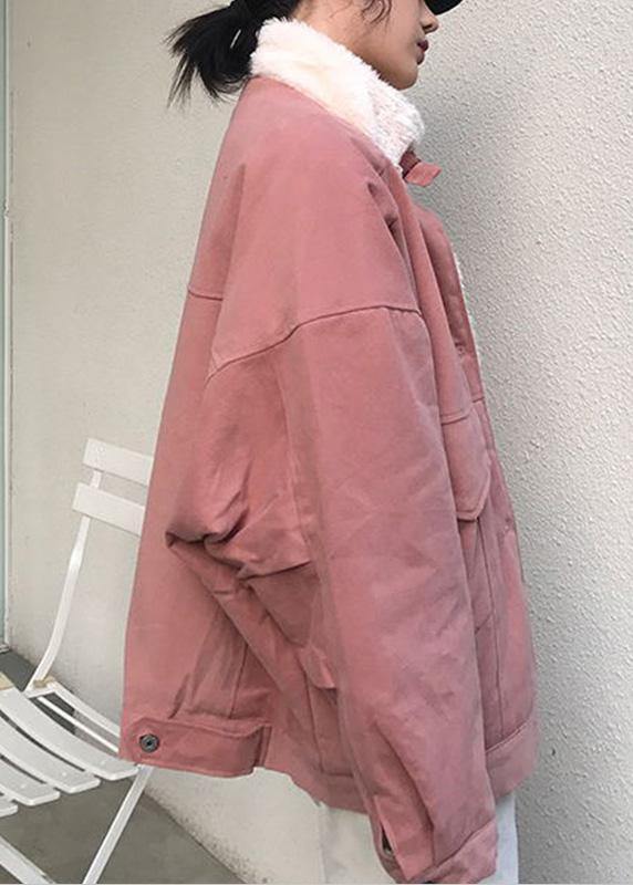Drune | Schneejacken Stehkragen Übermantel pink Winter Parkas
