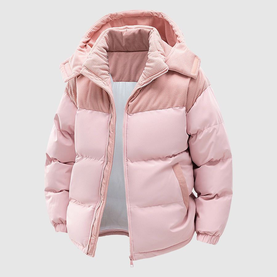 Drune | Gequiltete Relaxed Fit Pufferjacke - Kapuze Mit Reißverschluss Herrenjacke