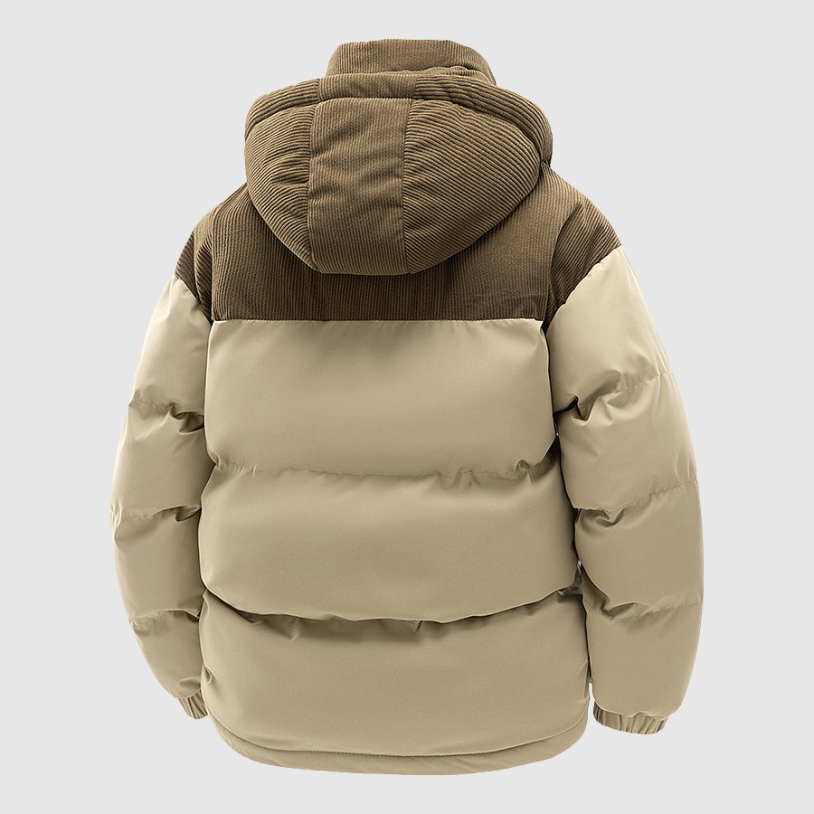 Drune | Gequiltete Relaxed Fit Pufferjacke - Kapuze Mit Reißverschluss Herrenjacke