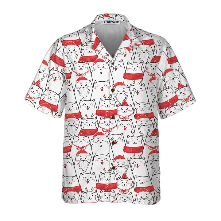 Drune | Cat The Red Christmas Hawaiian Shirt, Cute Cat Christmas Shirt, Best Christmas Gift Idea