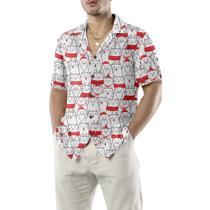 Drune | Cat The Red Christmas Hawaiian Shirt, Cute Cat Christmas Shirt, Best Christmas Gift Idea