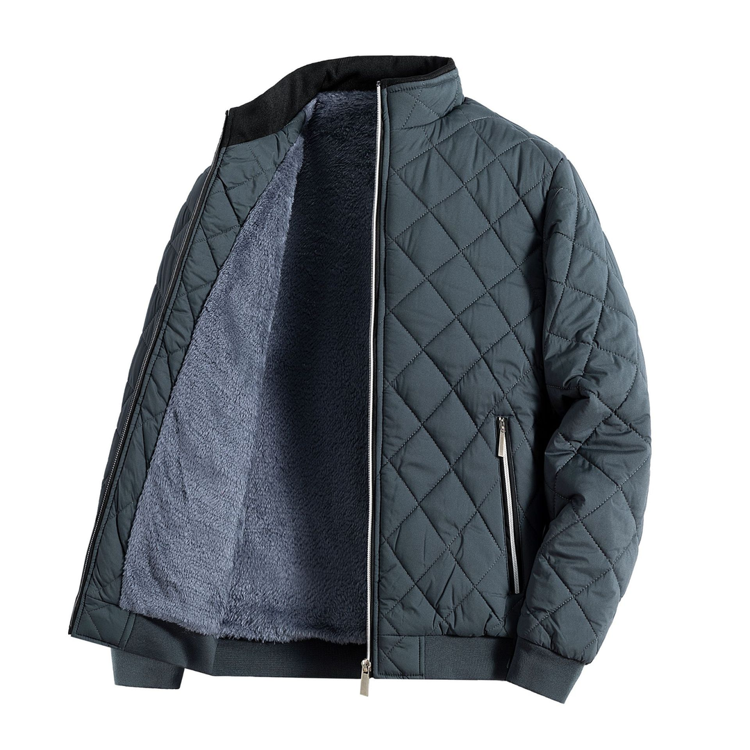 Drune | Warme Fleece Puffer Jacke für Herren Freizeit Winterstil