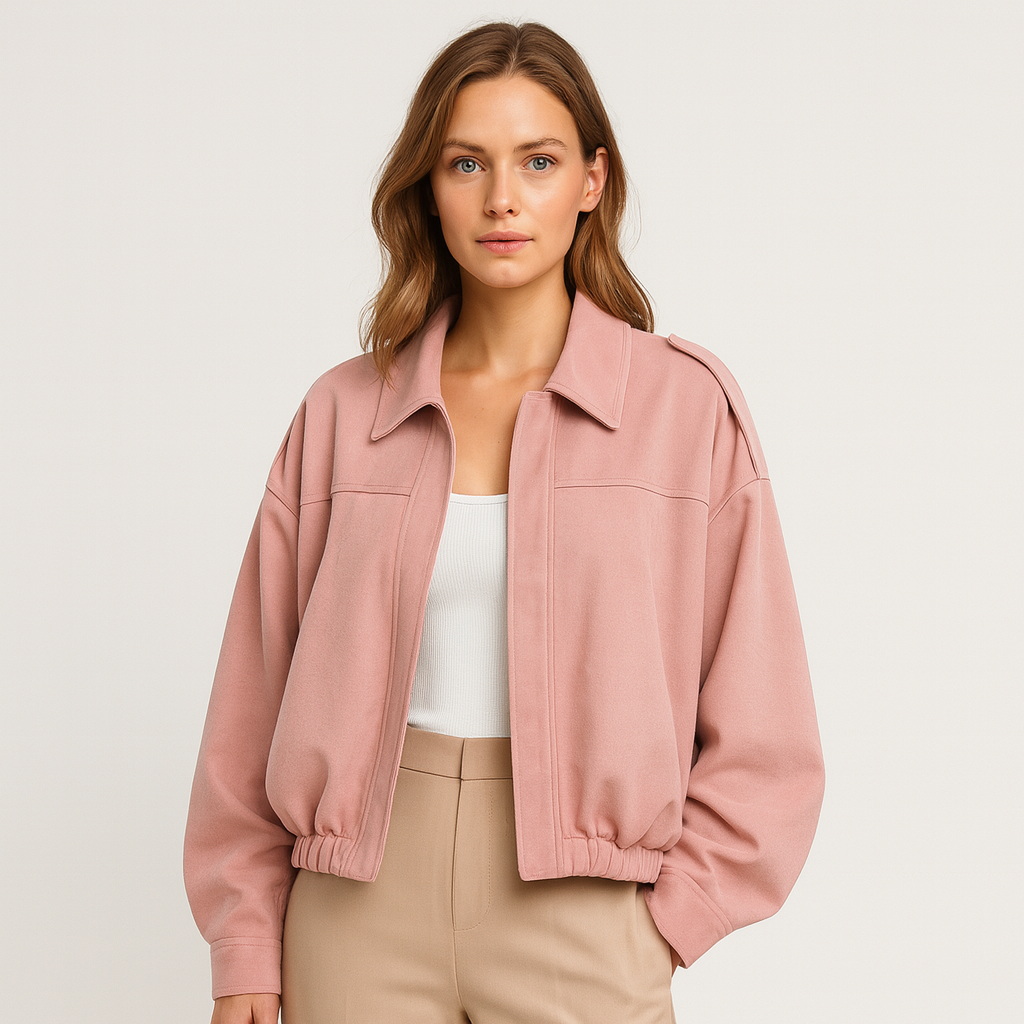 Drune | Modehaus - Damenjacke im Militärstil aus Wildlederimitat