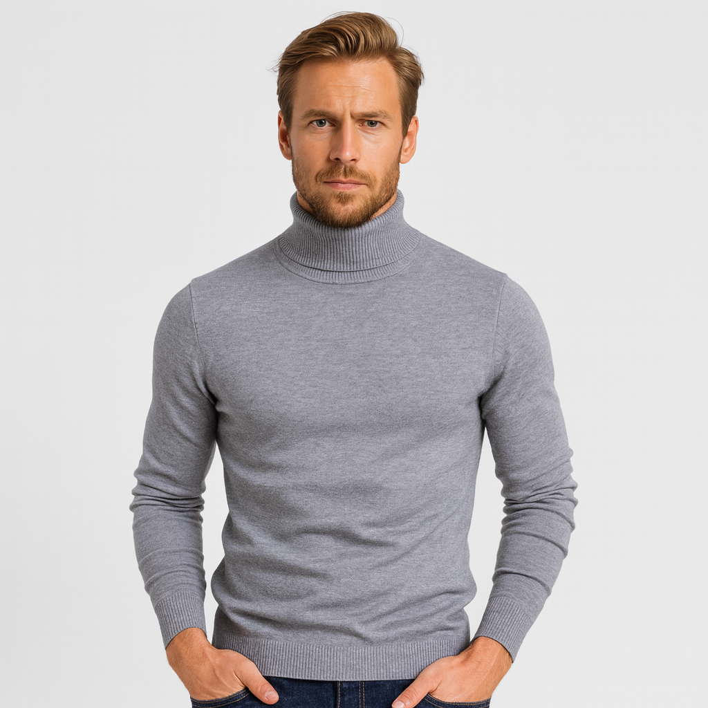 Drune | Modehaus - Gerippter Rollkragenpullover für Herren