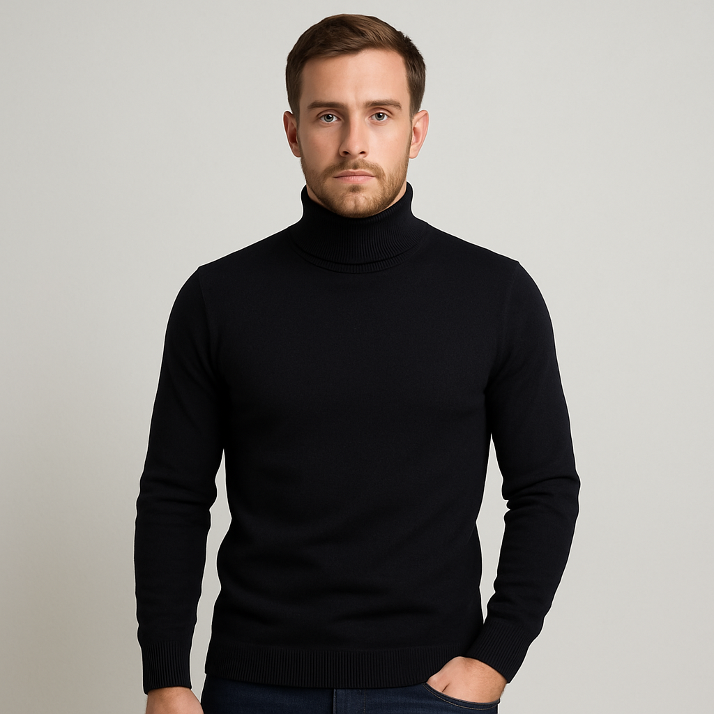 Drune | Modehaus - Gerippter Rollkragenpullover für Herren