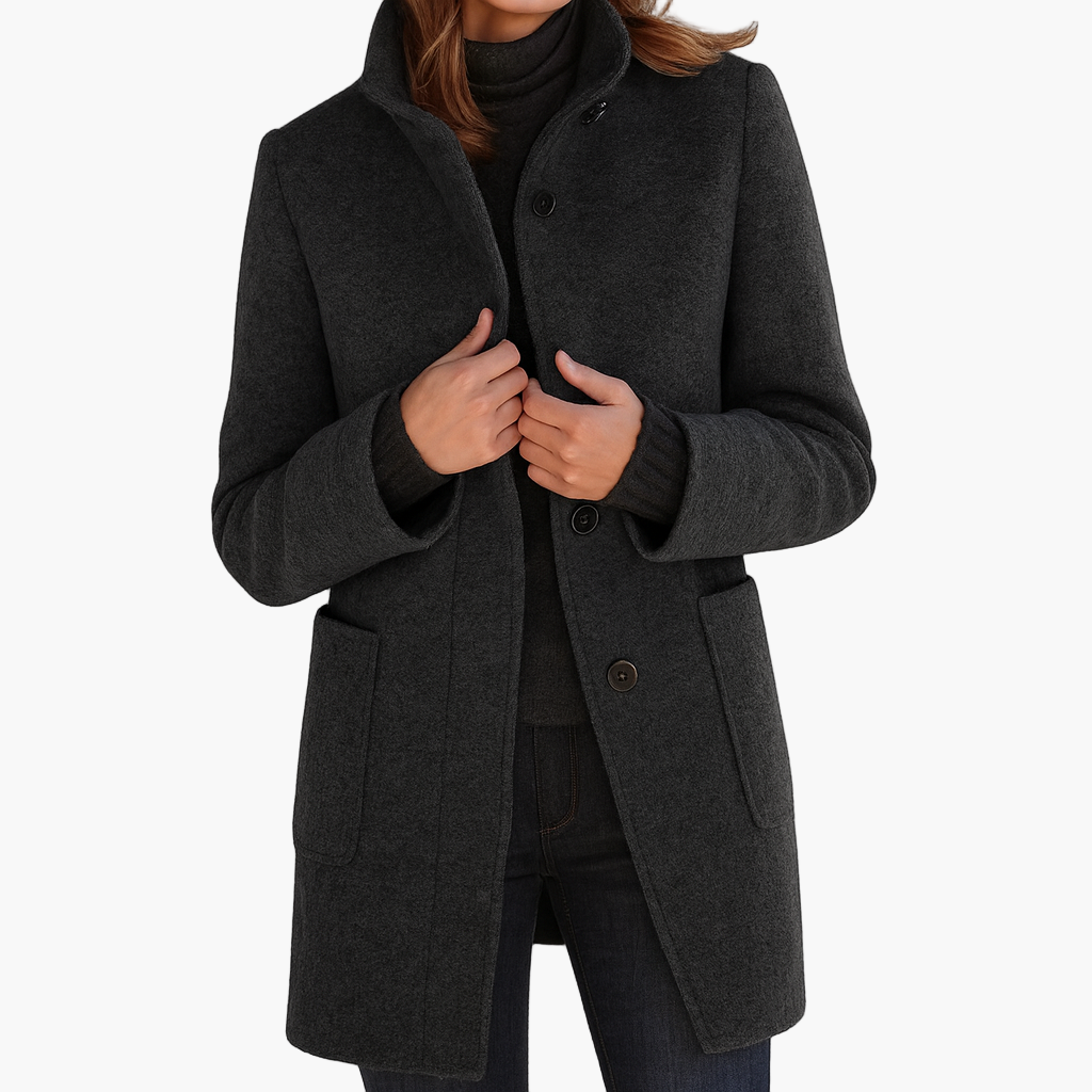 Damen Textil Kurzmantel mit Modernem & Elegantem Design | Drune