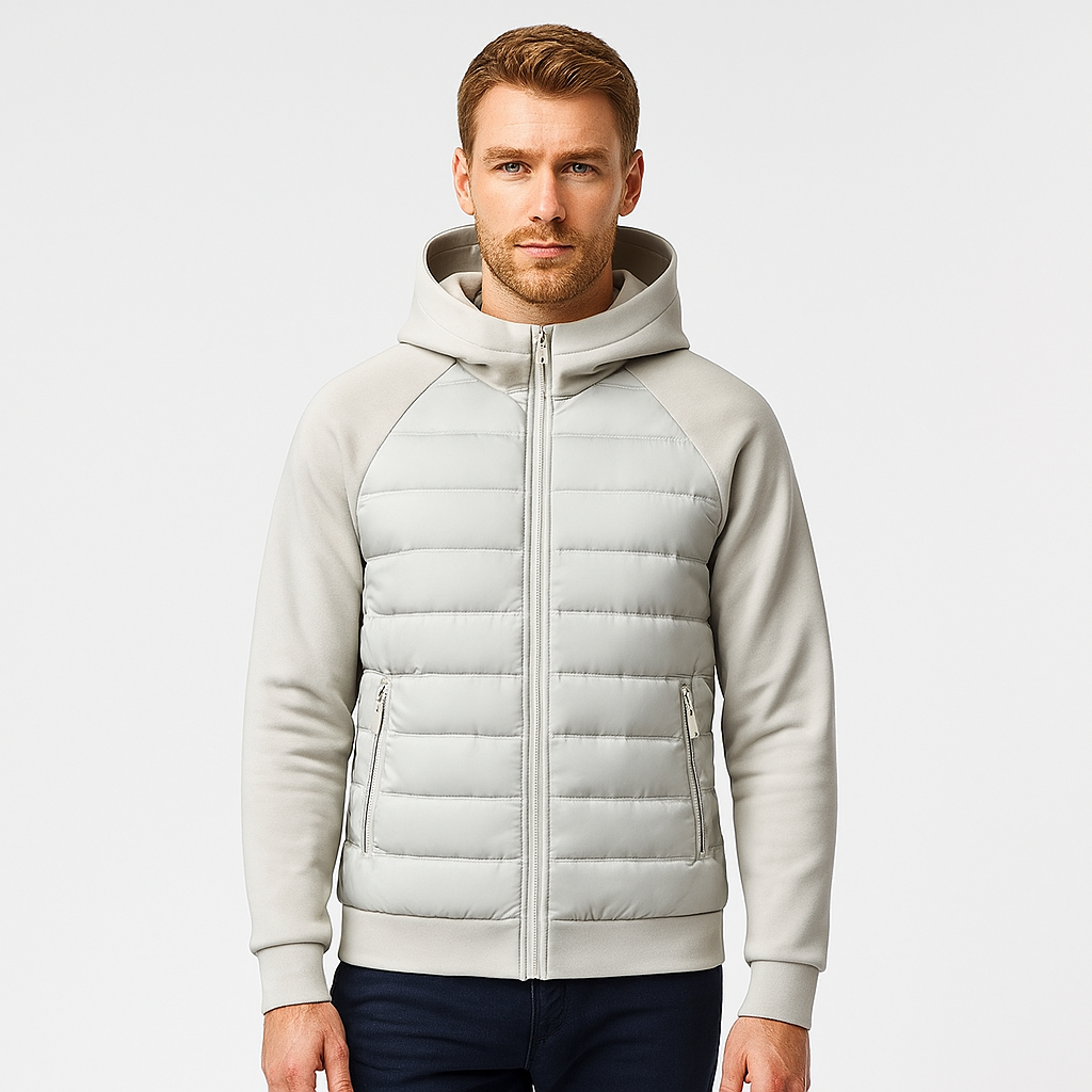 Drune | Modehaus - Leichte Daunenjacke - Softshell-Pufferjacke mit Kapuze