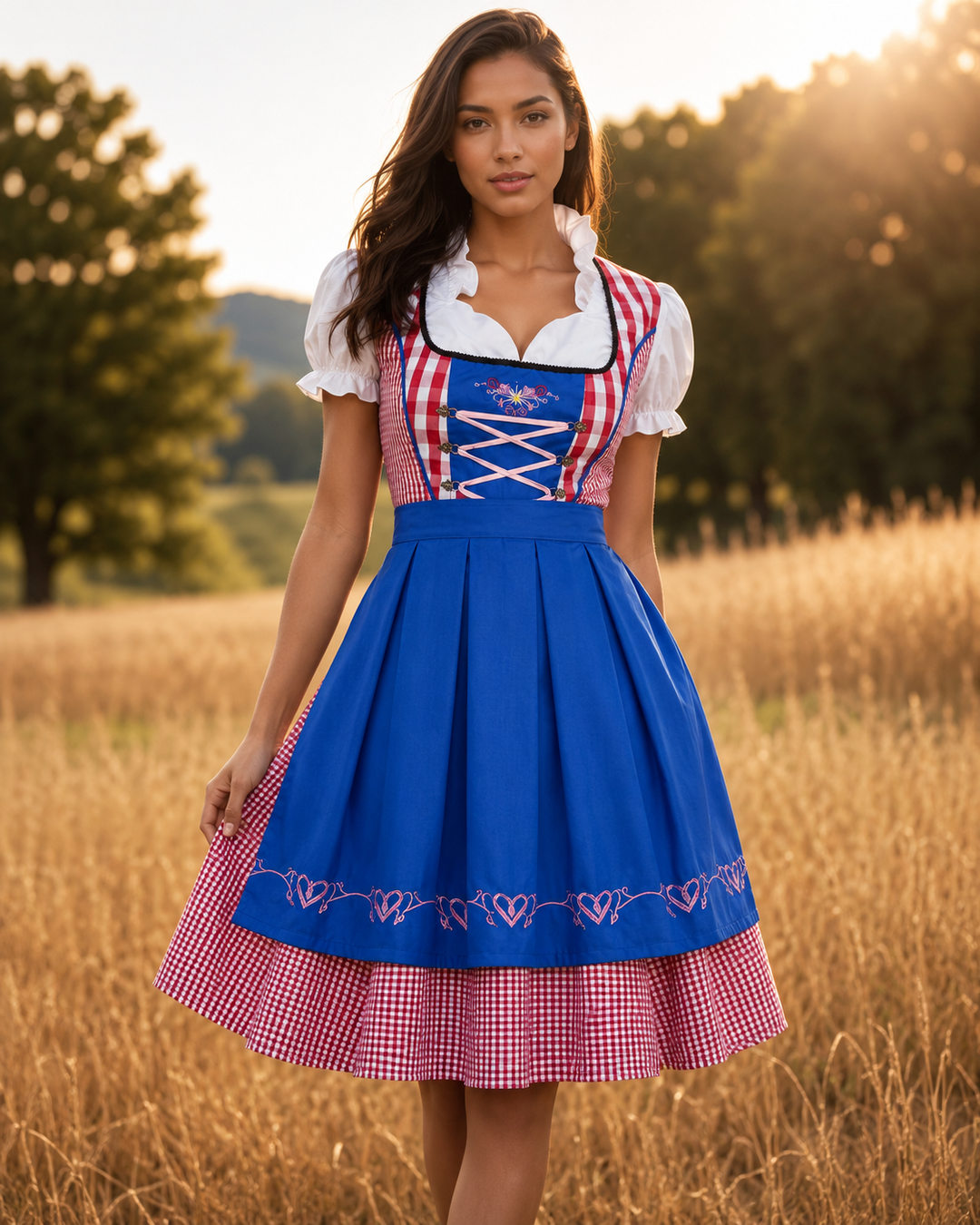 Drune | Karierte Oktoberfest Dirndl