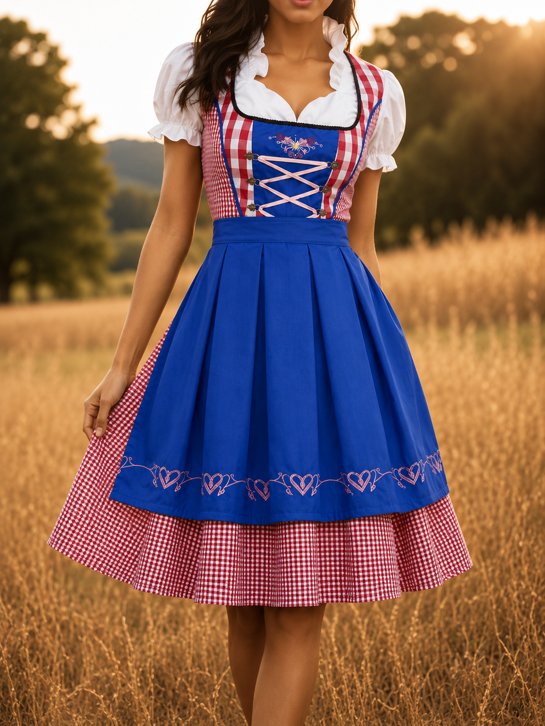 Drune | Karierte Oktoberfest Dirndl