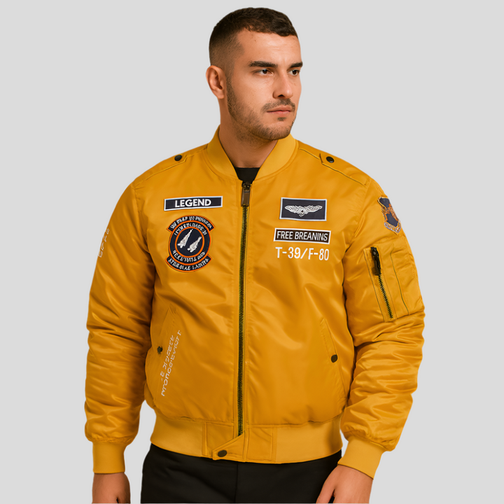 Drune | Bomberjacke mit gestickten Patches - Frederick