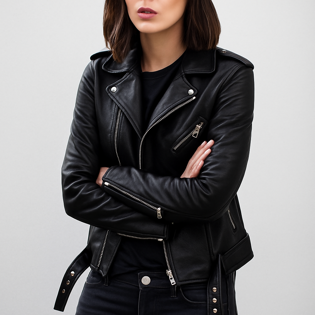 Drune | Fit Biker Leder Jack für Damen