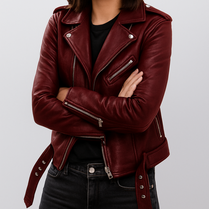 Drune | Fit Biker Leder Jack für Damen