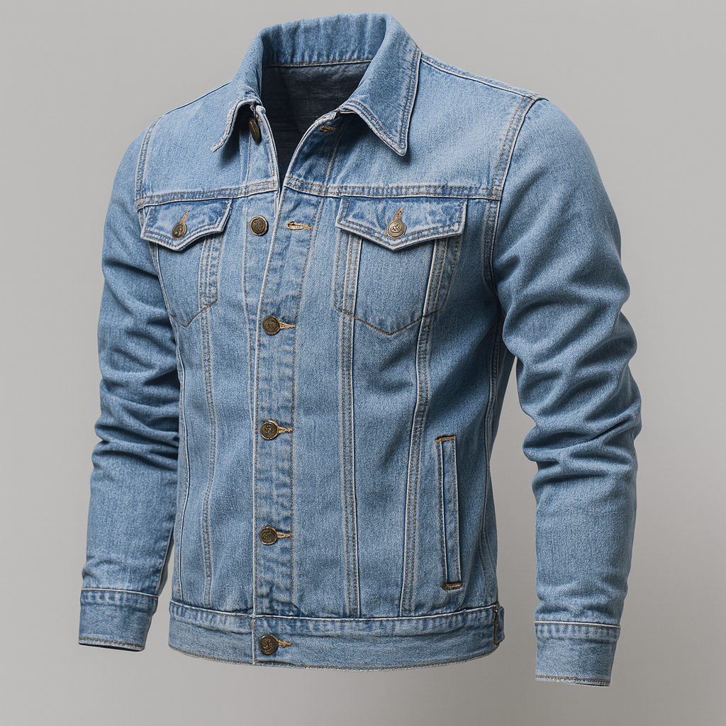 Drune | Denim-Truckerjacke für Herren