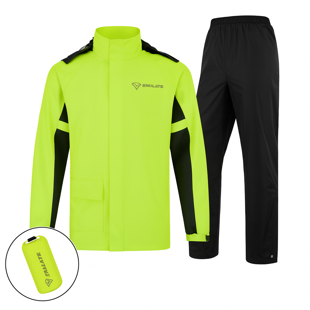 Drune | Unisex Motorrad Regenjacke wasserdicht und atmungsaktiv - Leichtes Design