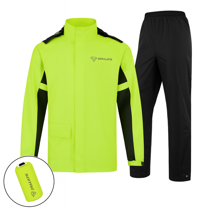 Drune | Unisex Motorrad Regenjacke wasserdicht und atmungsaktiv - Leichtes Design