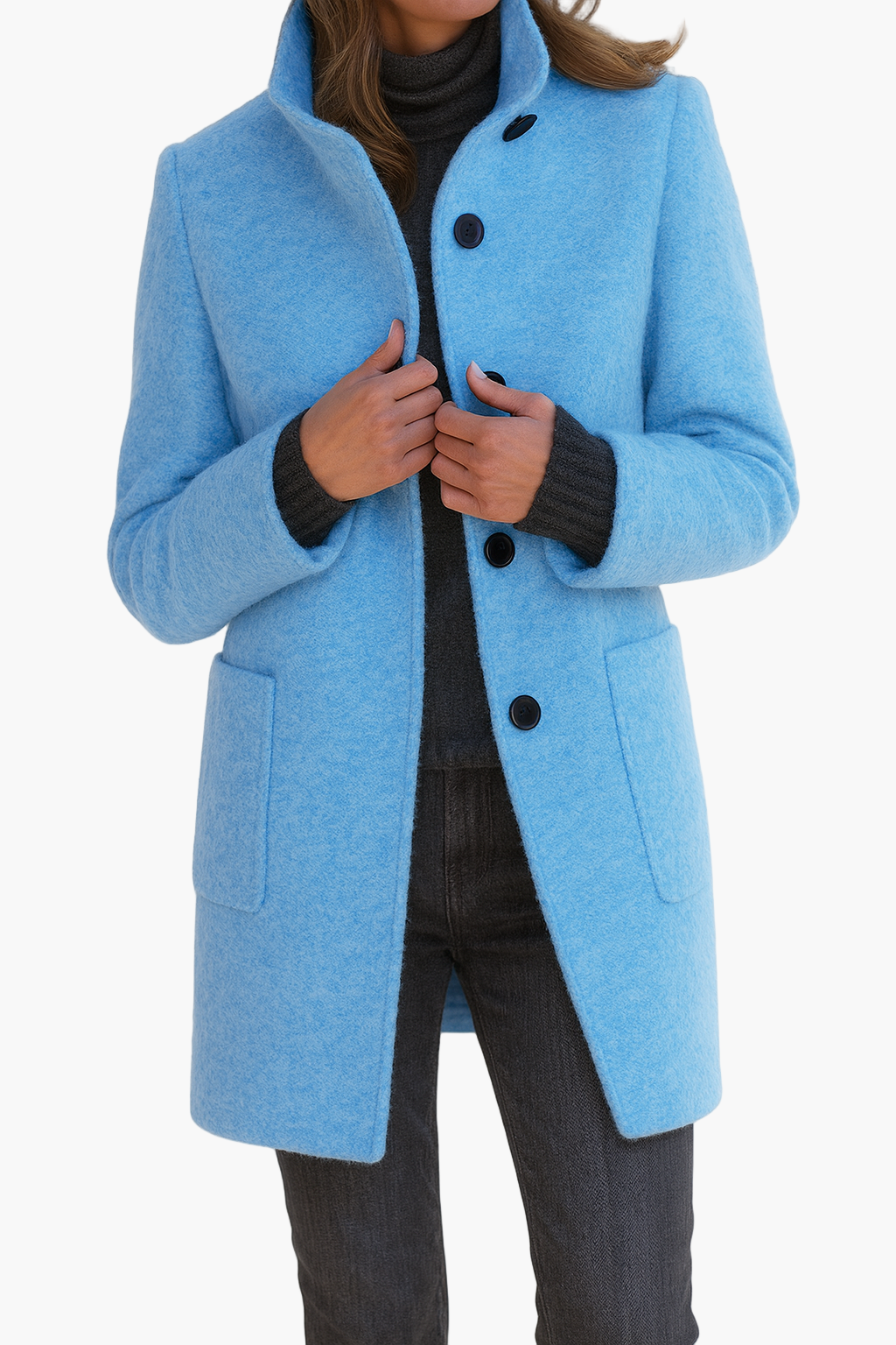 Damen Textil Kurzmantel mit Modernem & Elegantem Design | Drune
