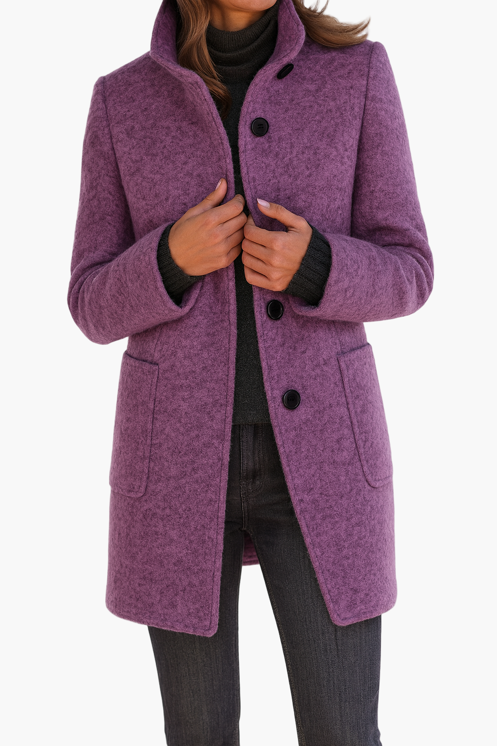 Damen Textil Kurzmantel mit Modernem & Elegantem Design | Drune