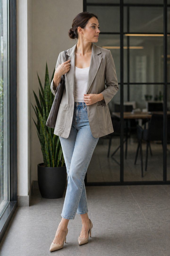 Drune | Elegante Lange Blazer für Damen