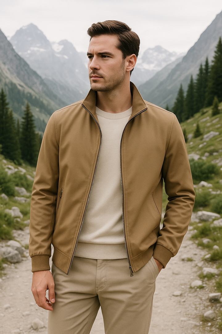DruneHerren Leichte Reißverschlussjacke mit Stehkragen