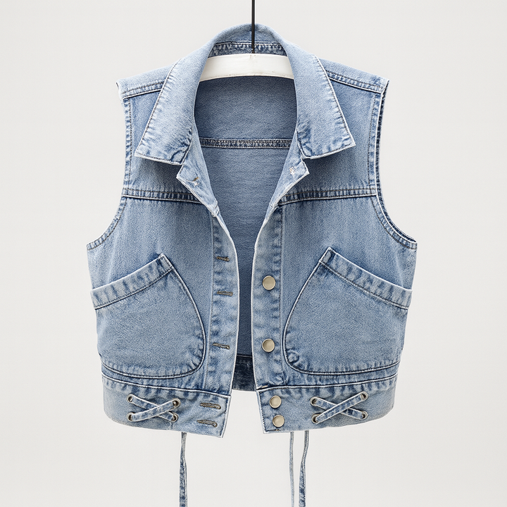 Drune | Ärmellose Leichte Denim Weste für Damen