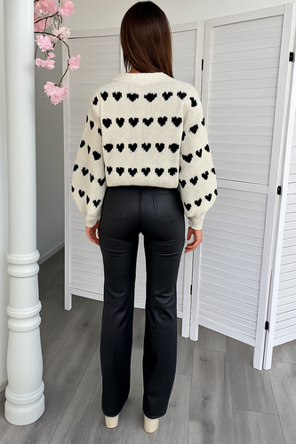 Drune | Lederlook Auslaufende Hose