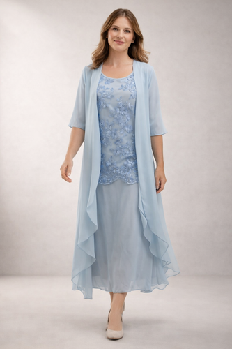 Drune | Elegantes Chiffonkleid in Zwei Teilen