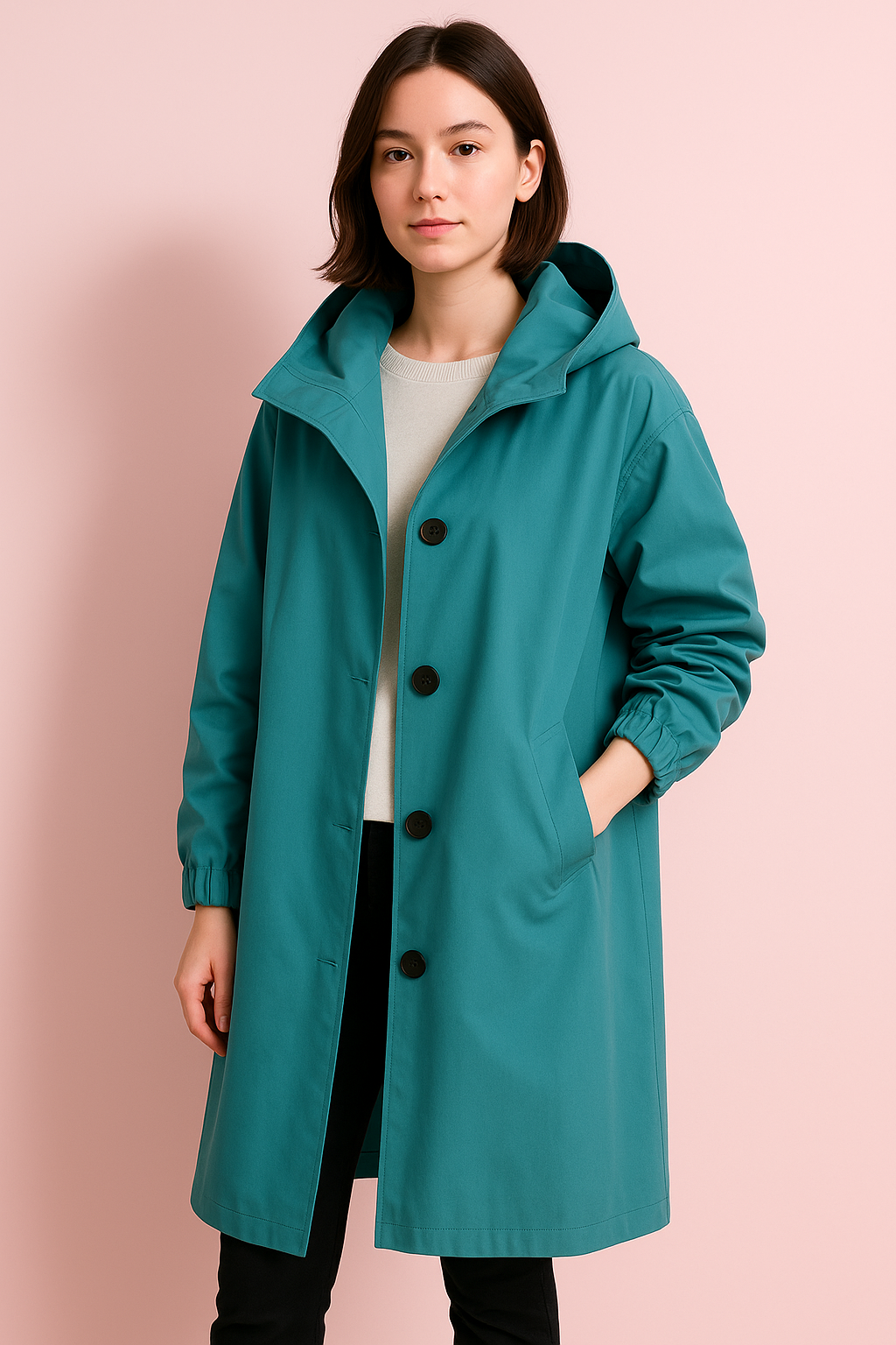 Drune | Damen Trenchcoat mit Kapuze